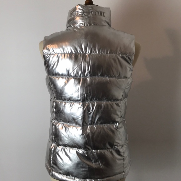 Pink Silver Puffy Vest XS NWOT - Picture 6 of 8